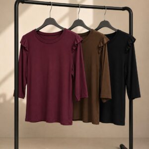 Camiseta algodón volante