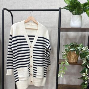 Cárdigan beige/marino