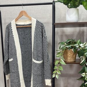 Cardigan blanco/negro