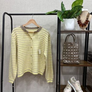 Chaqueta de rayas amarillo/beige