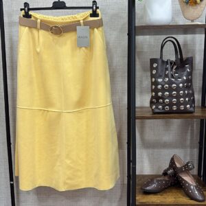 Falda antelina amarilla