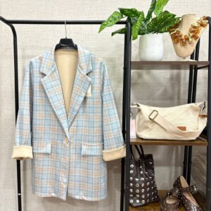 Blazer antelina azul