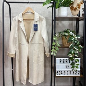 Abrigo antelina beige