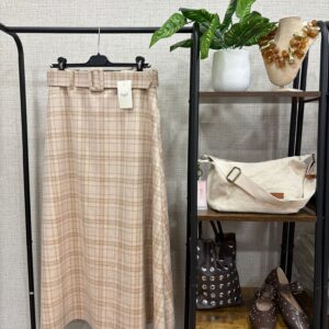 Falda antelina beige