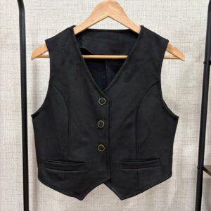 Chaleco antelina negro