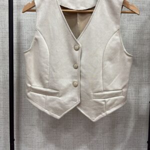 Chaleco antelina beige