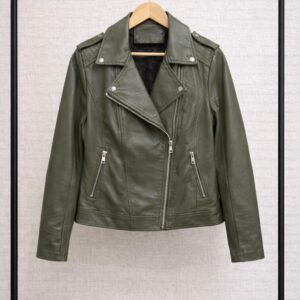 Cazadora polipiel verde