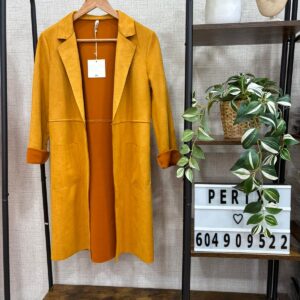 Abrigo antelina mostaza