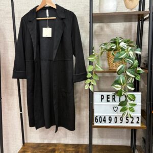 Abrigo antelina negro