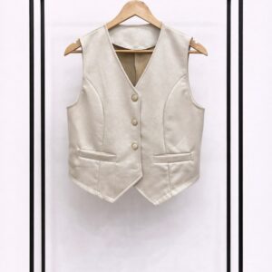 Chaleco antelina beige