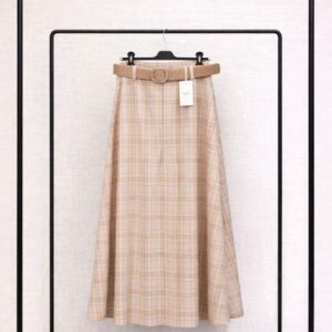 Falda antelina beige