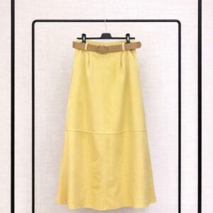 Falda antelina amarilla