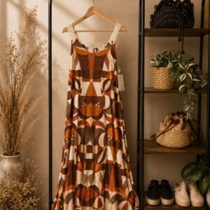 Vestido Picasso teja