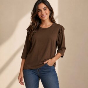Camiseta algodón volante