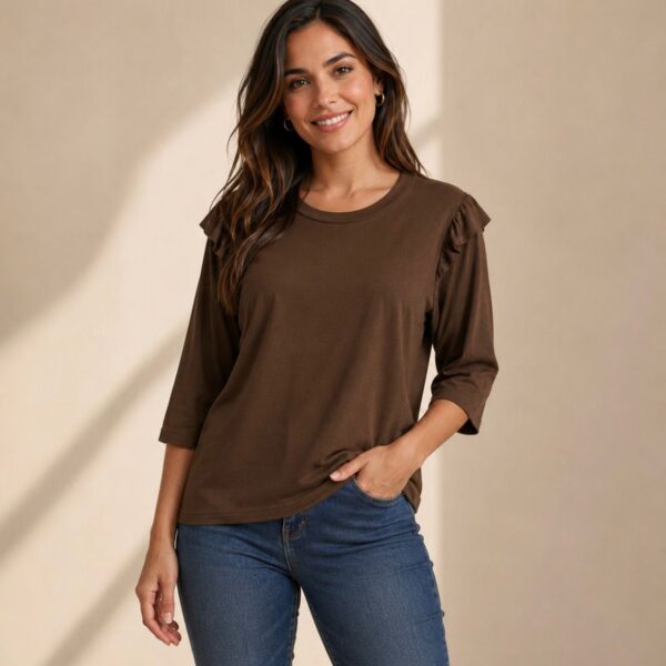 Camiseta algodón volante