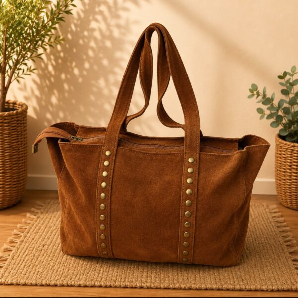 Bolso University serraje camel