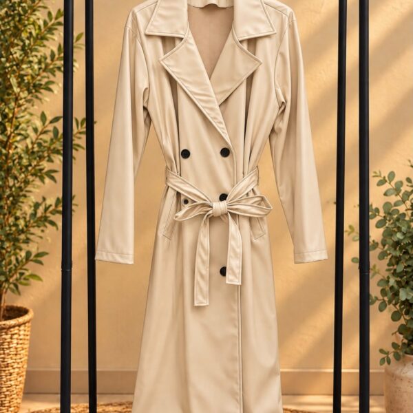 Gabardina polipiel beige