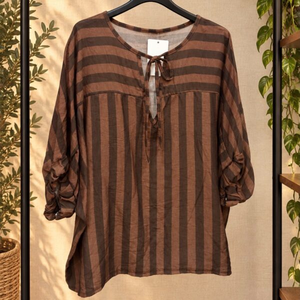 Camisa Raquel marrón chocolate/coffee
