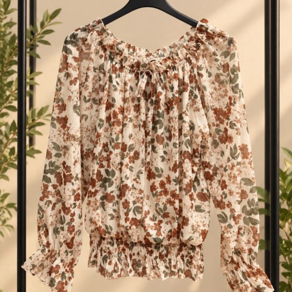 Camisa Lorea beige/marrón