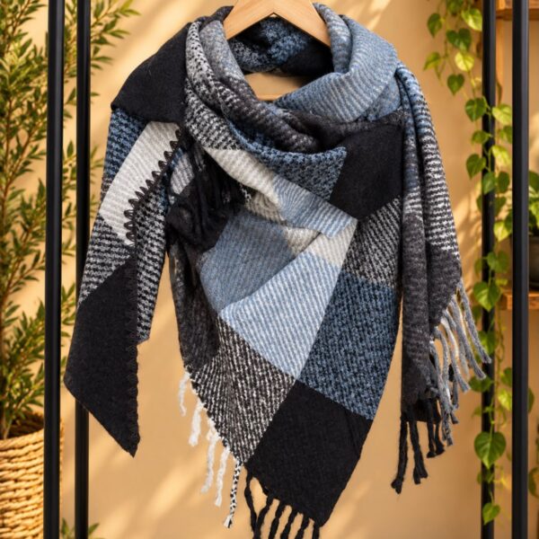 Bufanda Iris azul/gris/negro