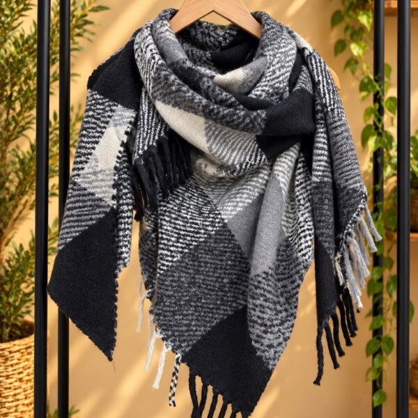 Bufanda Iris gris/negro